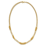 Leslie's 14K Polished and Textured Fancy Link Necklace - Product Photo