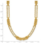 Leslie's 14K Polished and Textured Fancy Link Necklace - Product Photo