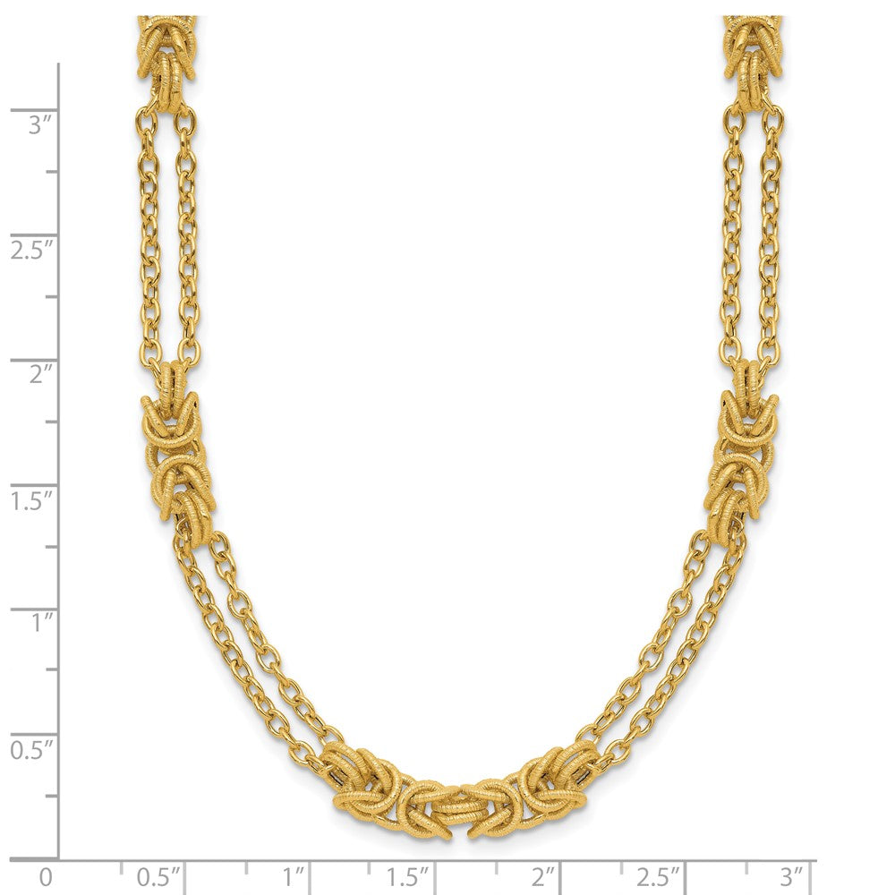 Leslie's 14K Polished and Textured Fancy Link Necklace - Product Photo
