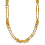 Leslie's 14K Polished and Textured Fancy Link Necklace - Product Photo