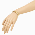 14K Yellow Gold Polished Grooved Graduated Bracelet - Product Photo