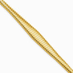 14K Yellow Gold Polished Grooved Graduated Bracelet - Product Photo