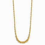 14K Yellow Gold Polished Graduated Fancy Link Necklace - Product Photo