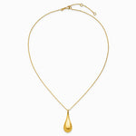 14K Yellow Gold Polished Teardrop 16in with 2in ext. Necklace - Product Photo