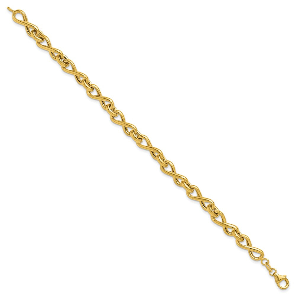 Leslie's 14K Polished Fancy Twisted Link Infinity Bracelet - Product Photo