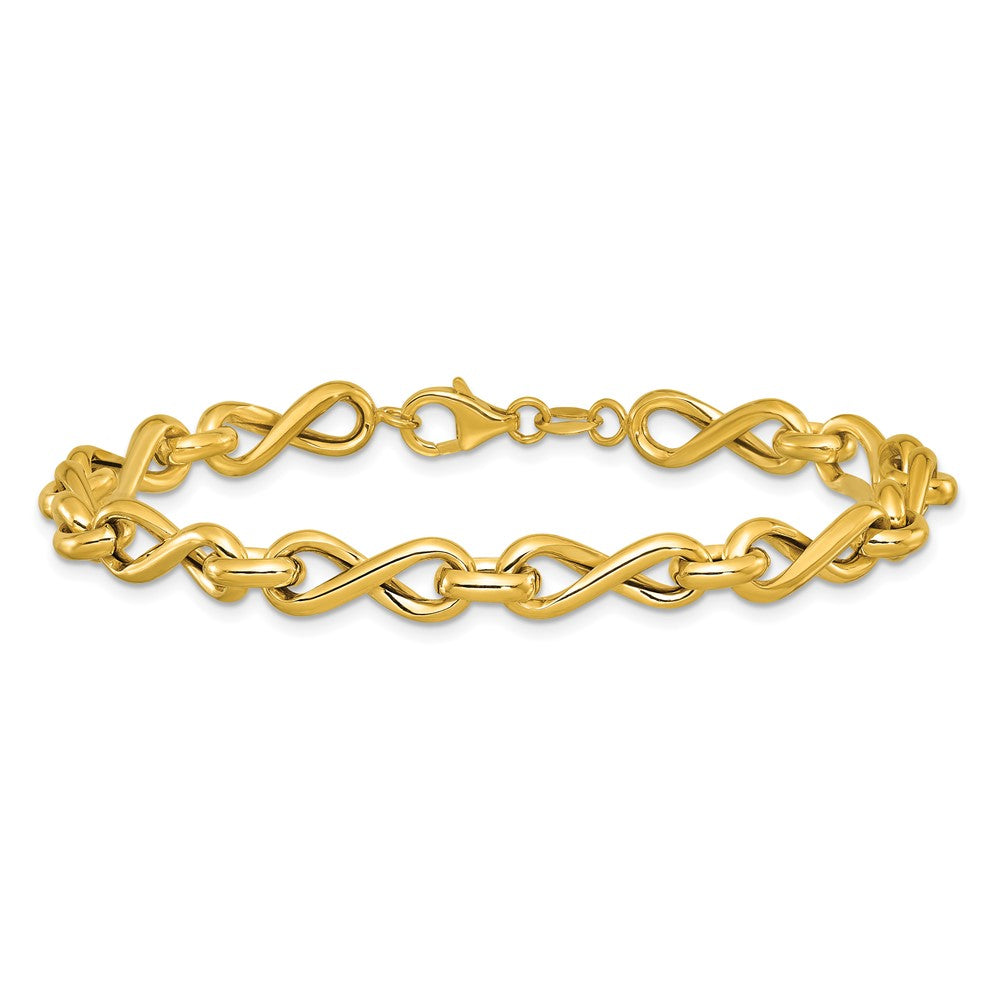 Leslie's 14K Polished Fancy Twisted Link Infinity Bracelet - Product Photo