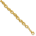 Leslie's 14K Polished Fancy Twisted Link Infinity Bracelet - Product Photo