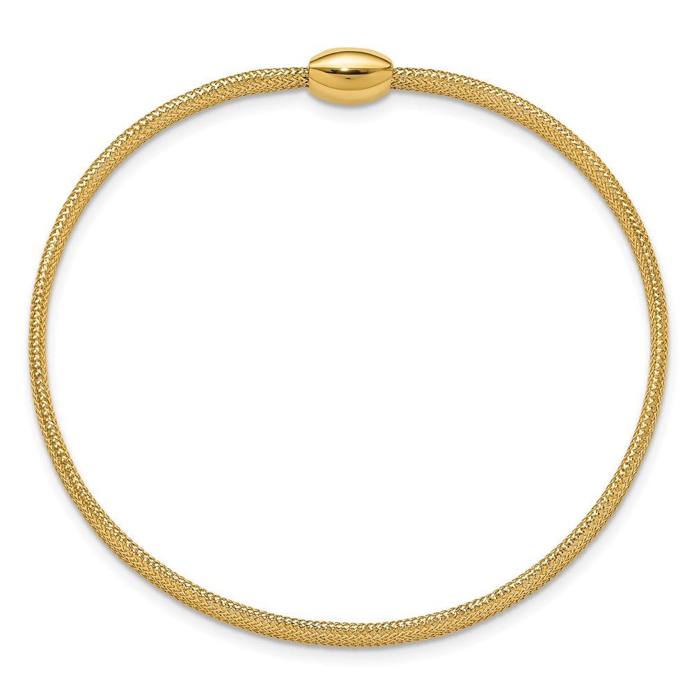 Leslie's 14K Polished Onyx Mesh Slip-on Stretch Bracelet - Product Photo