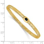 Leslie's 14K Polished Onyx Mesh Slip-on Stretch Bracelet - Product Photo