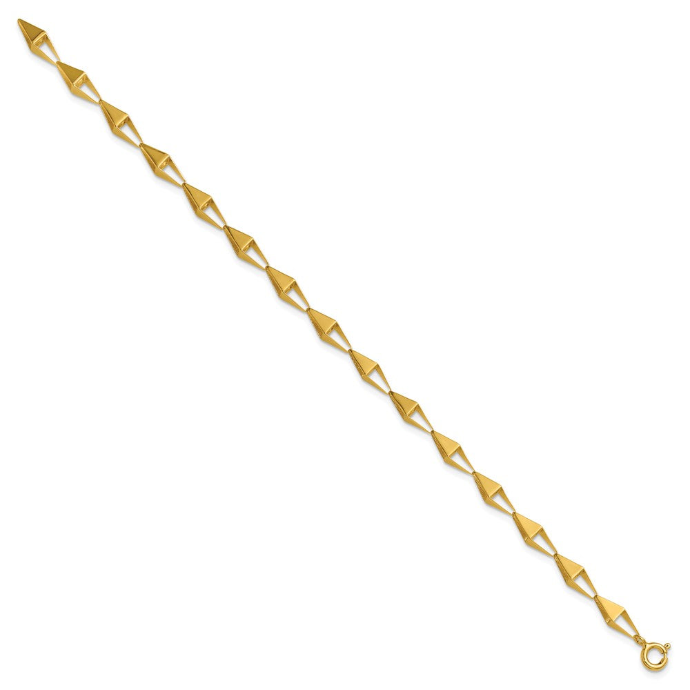 Leslie's 14K Polished Geometric Link Bracelet - Product Photo