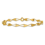 Leslie's 14K Polished Geometric Link Bracelet - Product Photo