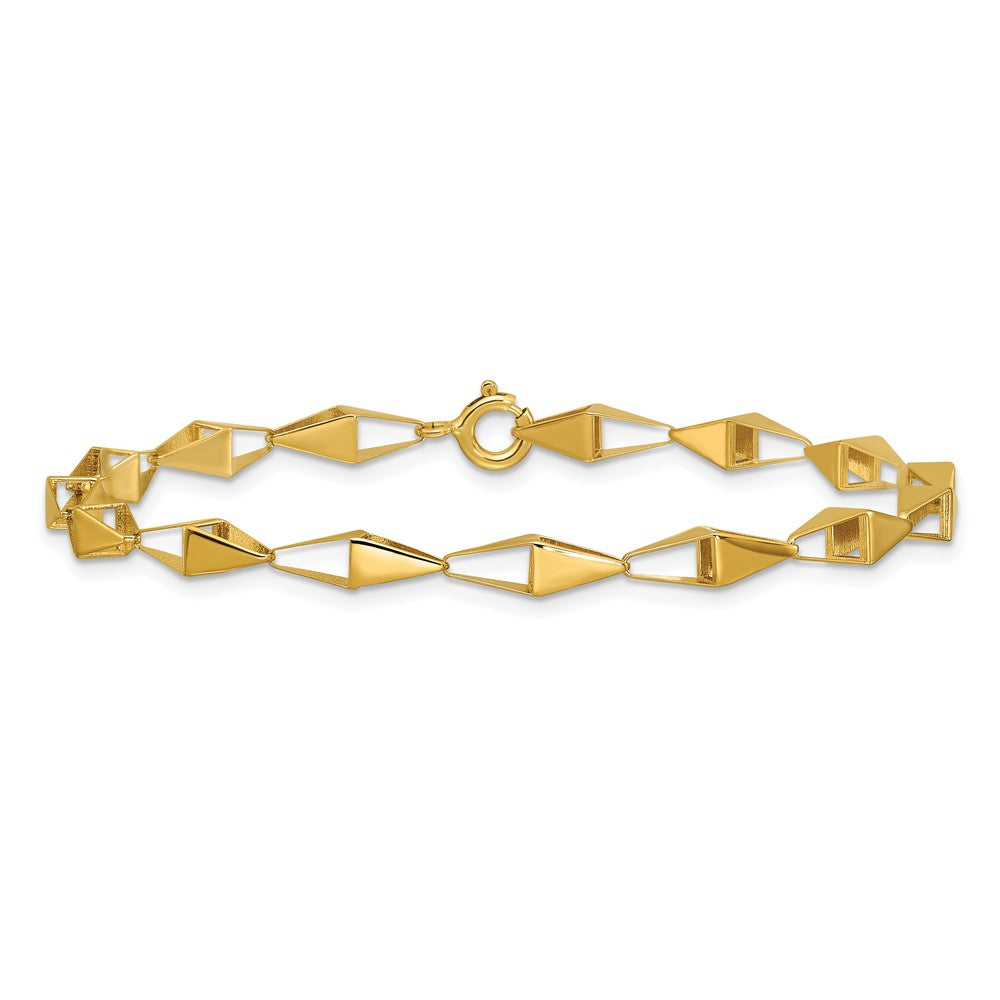Leslie's 14K Polished Geometric Link Bracelet - Product Photo