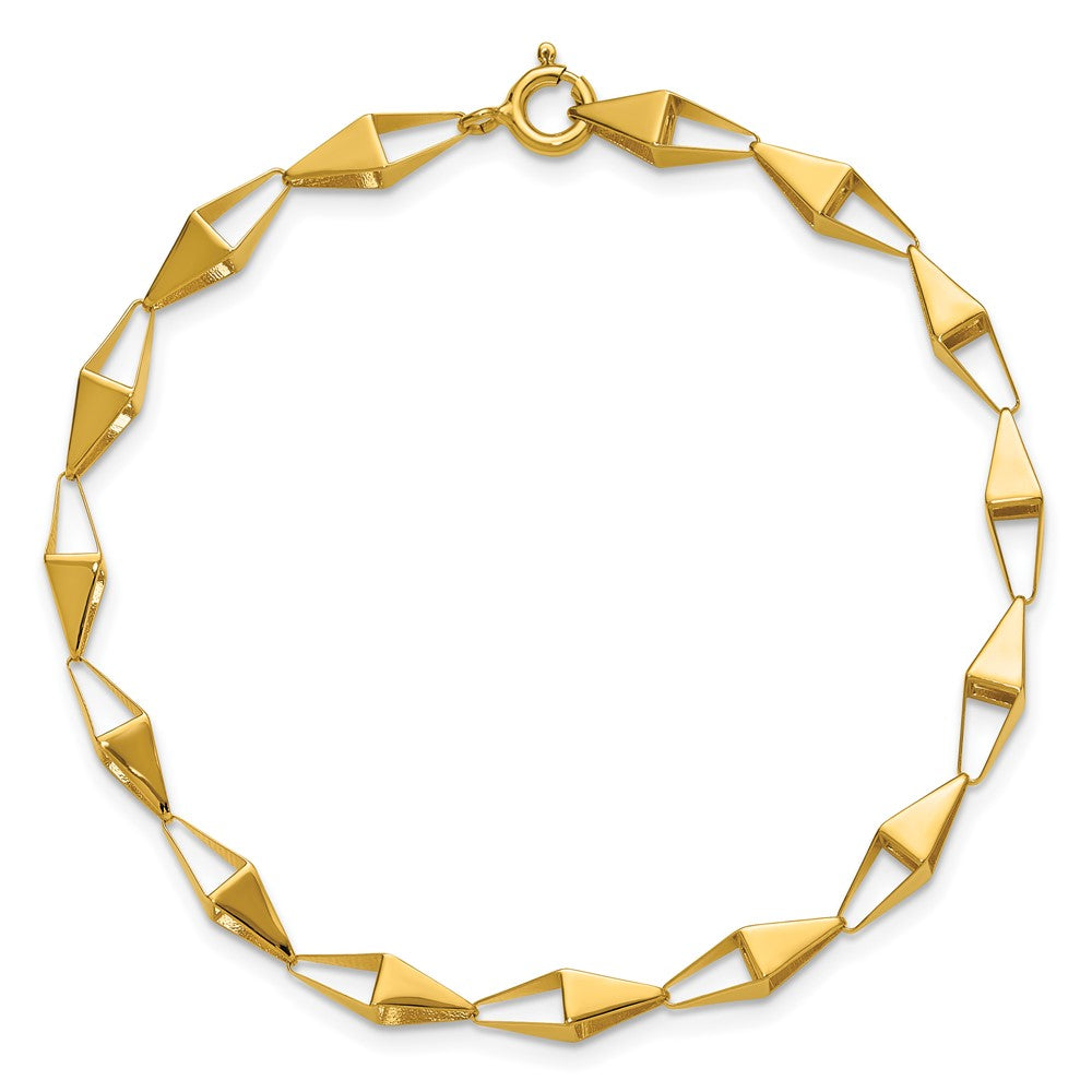 Leslie's 14K Polished Geometric Link Bracelet - Product Photo