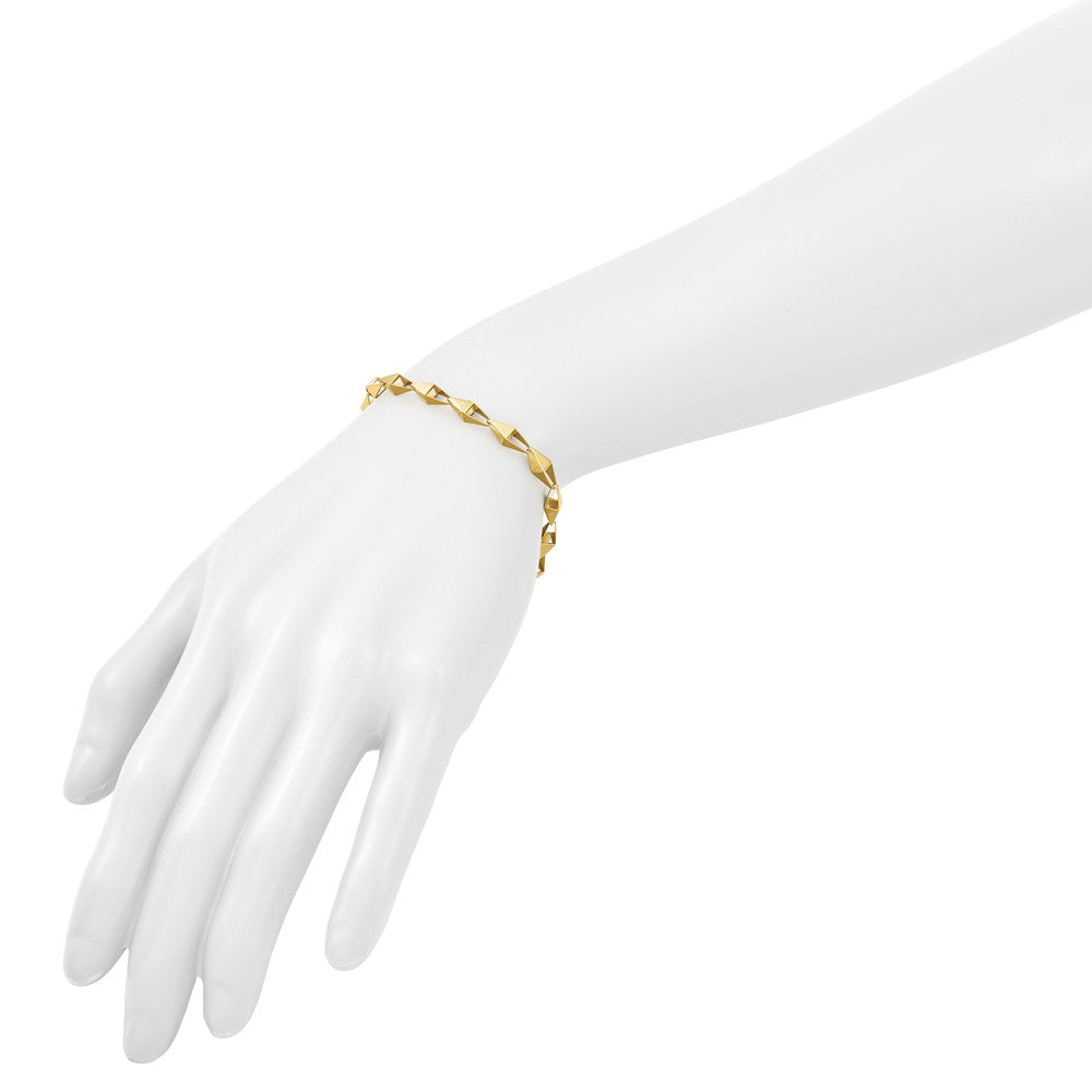 Leslie's 14K Polished Geometric Link Bracelet - Product Photo