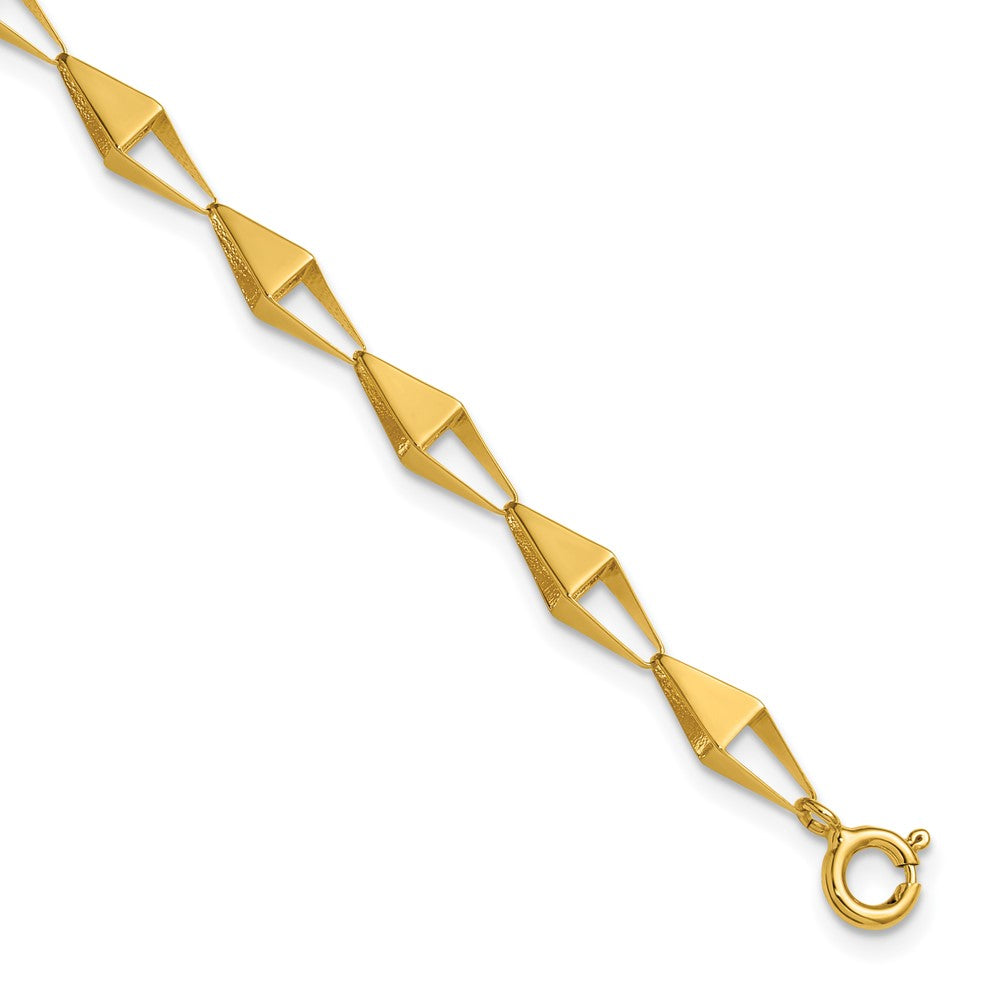 Leslie's 14K Polished Geometric Link Bracelet - Product Photo