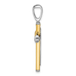 Leslie's 14K Two-tone Polished and Diamond-cut Cross Pendant - Product Photo