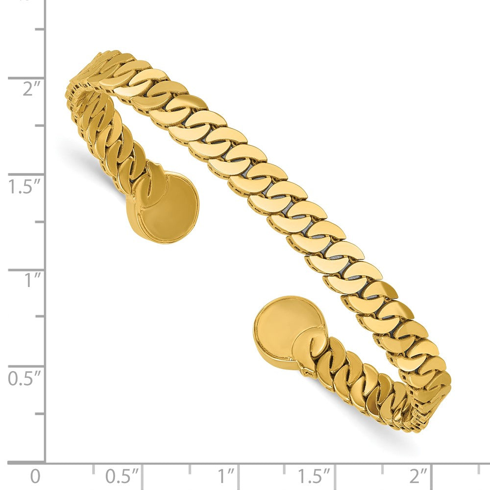 Leslie's 14K Polished S-Link Cuff Bangle - Product Photo