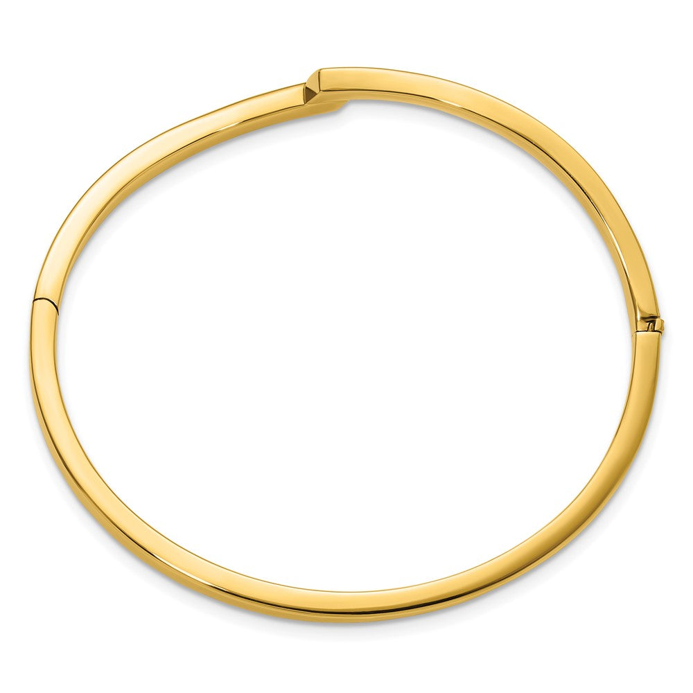 Leslie's 14K Polished Fancy Bypass Hinged Bangle - Product Photo