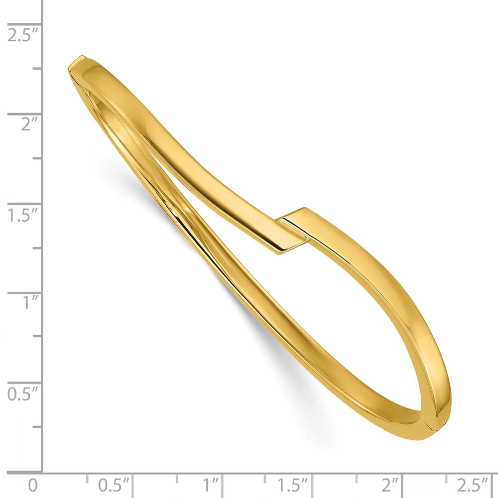 Leslie's 14K Polished Fancy Bypass Hinged Bangle - Product Photo