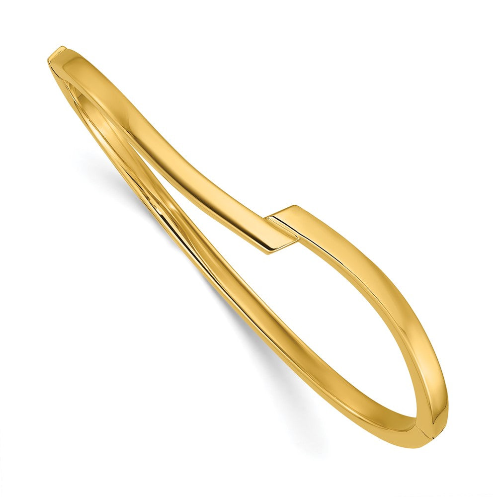 Leslie's 14K Polished Fancy Bypass Hinged Bangle - Product Photo