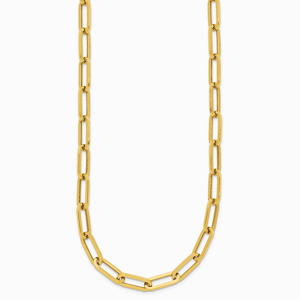 14K Yellow Gold Polished Fancy Link Necklace - Product Photo
