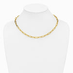 14K Yellow Gold Polished Fancy Link Necklace - Product Photo