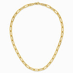 14K Yellow Gold Polished Fancy Link Necklace - Product Photo