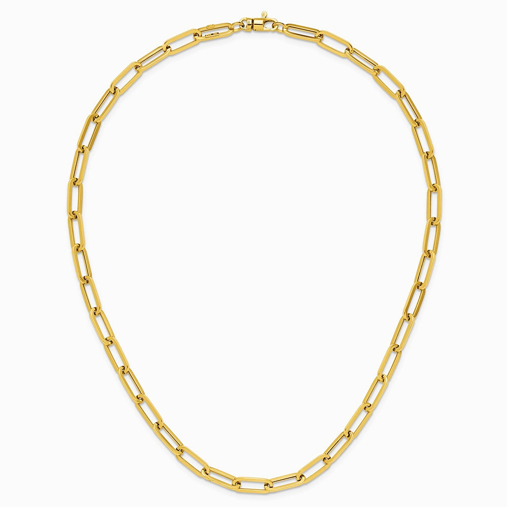 14K Yellow Gold Polished Fancy Link Necklace - Product Photo