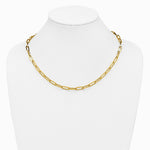 14K Yellow Gold Polished Fancy Link Necklace - Product Photo