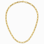 14K Yellow Gold Polished Fancy Link Necklace - Product Photo