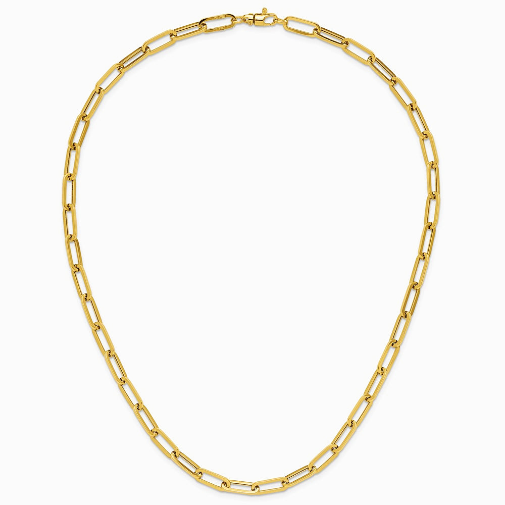 14K Yellow Gold Polished Fancy Link Necklace - Product Photo