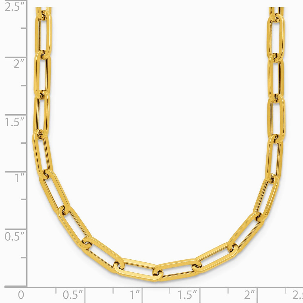 14K Yellow Gold Polished Fancy Link Necklace - Product Photo