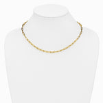 14K Yellow Gold Polished Fancy Link Necklace - Product Photo