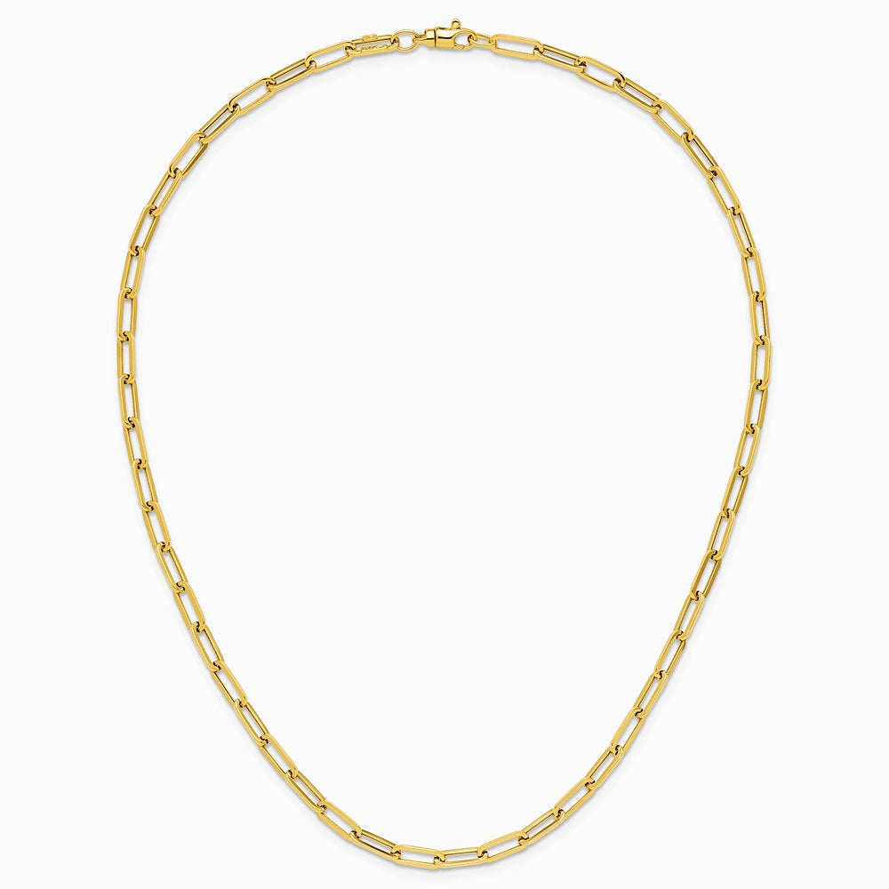 14K Yellow Gold Polished Fancy Link Necklace - Product Photo