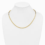 14K Yellow Gold Polished Fancy Link Necklace - Product Photo