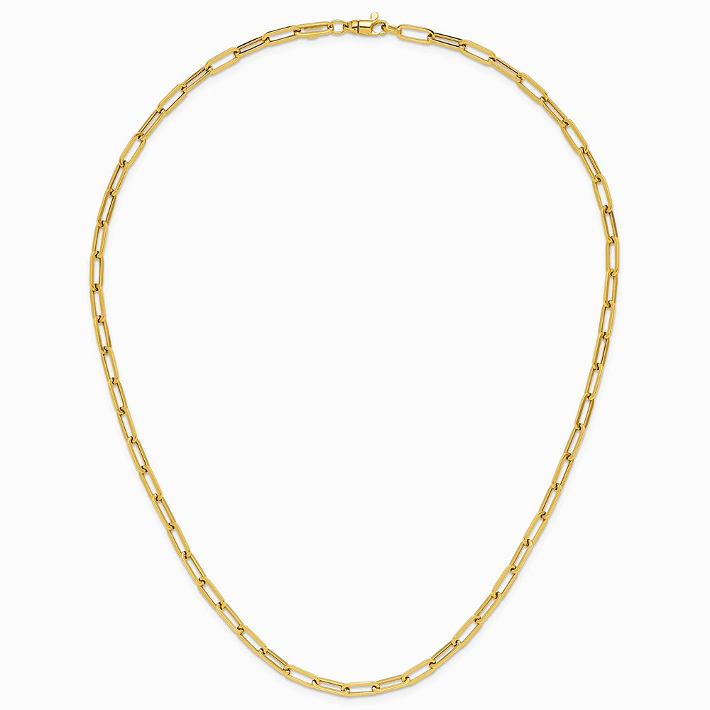 14K Yellow Gold Polished Fancy Link Necklace - Product Photo