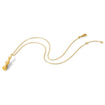 Leslie's 14K Polished Wavy Pendant on Dia-cut Chain w/1in ext. Necklace - Product Photo