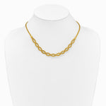 14K Yellow Gold Polished Fancy Woven Necklace - Product Photo