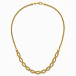 14K Yellow Gold Polished Fancy Woven Necklace - Product Photo