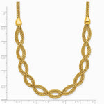 14K Yellow Gold Polished Fancy Woven Necklace - Product Photo