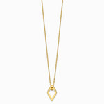 14K Yellow Gold Polished Diamond Shape Pendant with 2in ext. Necklace - Product Photo