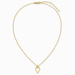 14K Yellow Gold Polished Diamond Shape Pendant with 2in ext. Necklace - Product Photo
