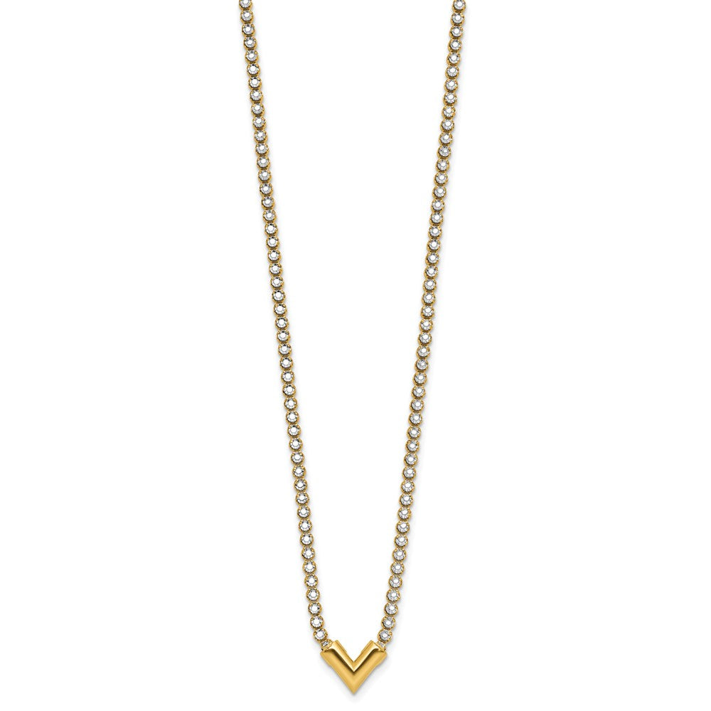 Leslie's 14K w/RH-plating Polished Fancy 18in Necklace - Product Photo