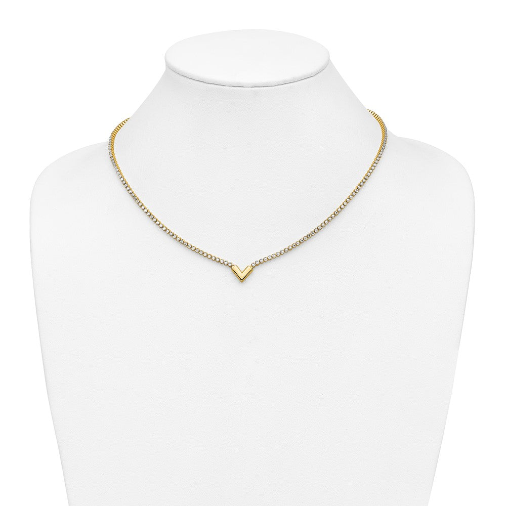 Leslie's 14K w/RH-plating Polished Fancy 18in Necklace - Product Photo