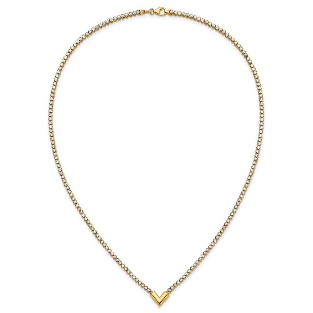 Leslie's 14K w/RH-plating Polished Fancy 18in Necklace - Product Photo