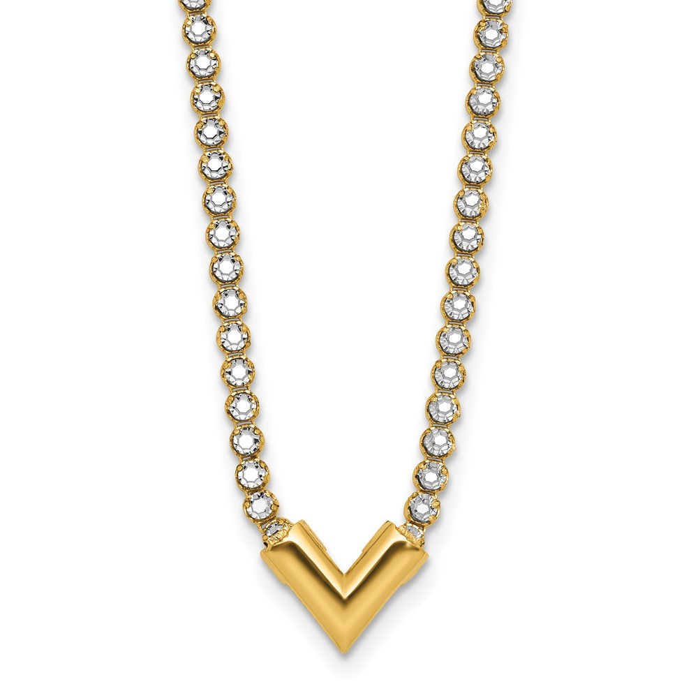 Leslie's 14K w/RH-plating Polished Fancy 18in Necklace - Product Photo