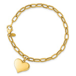 Leslie's 14K Polished Heart Charm Bracelet - Product Photo