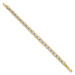 14K Two-tone Polished Fancy Link Bracelet - Product Photo