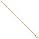 14K Two-tone Polished Fancy Link Bracelet - Product Photo