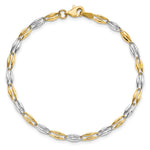 14K Two-tone Polished Fancy Link Bracelet - Product Photo